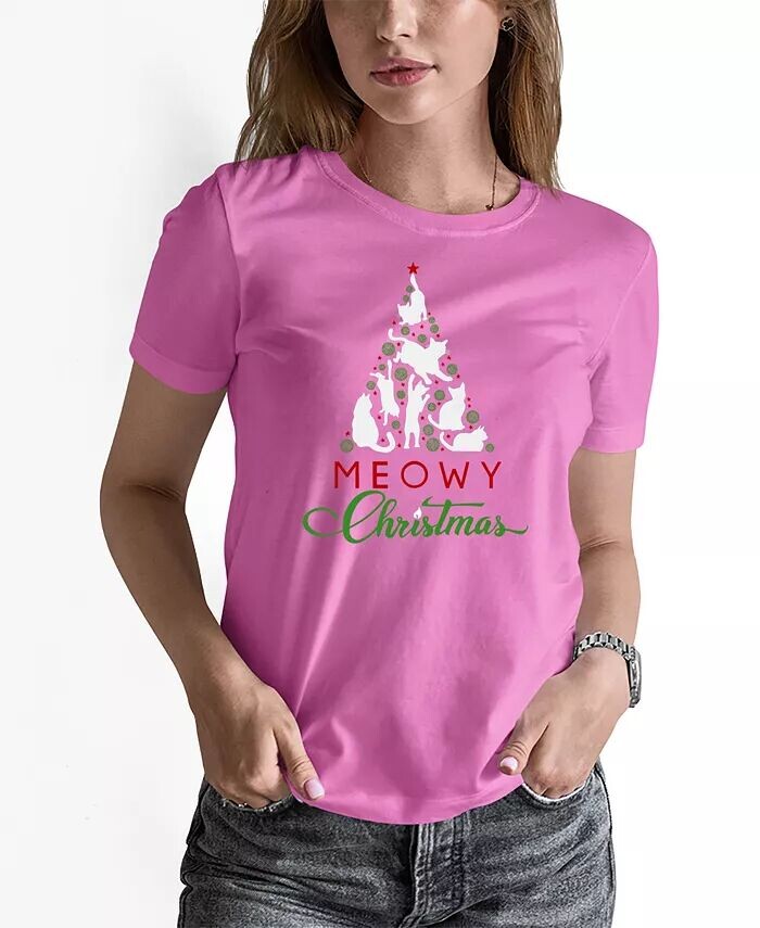 Женская футболка с круглым вырезом и надписью «Meowy Christmas Tree» LA Pop Art, розовый
Женская футболка с круглым вырезом и надписью «Meowy Christmas Tree» LA Pop Art, розовый