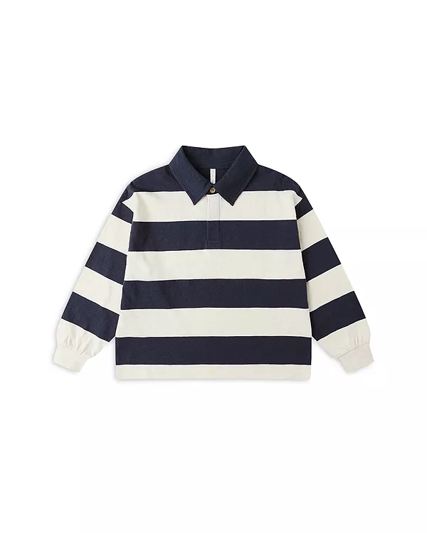 Полосатая футболка-поло для регби для маленьких детей Rylee + Cru, синий
Полосатая футболка-поло для регби для маленьких детей Rylee + Cru, синий