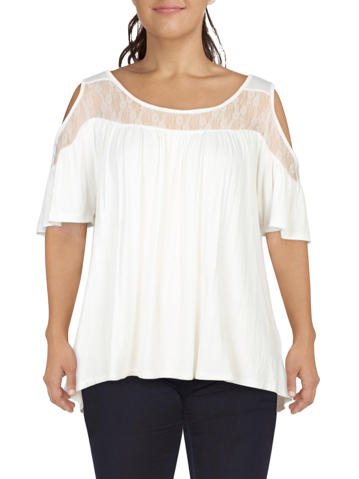 Плюс Женский вискозный пуловер с кружевной отделкой Топ White Mark, белый
Плюс Женский вискозный пуловер с кружевной отделкой Топ White Mark, белый