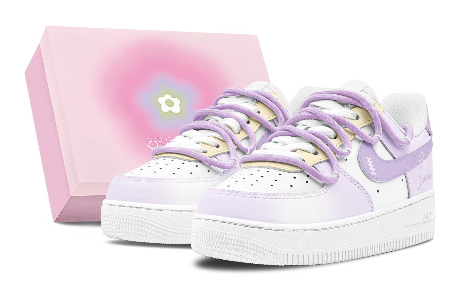 Кроссовки Air Force 1 LE с низким верхом, устойчивые к истиранию и скольжению, для детей и подростков Nike, желтый/фиолетовый 
Кроссовки Air Force 1 LE с низким верхом, устойчивые к истиранию и скольжению, для детей и подростков Nike, желтый/фиолетовый