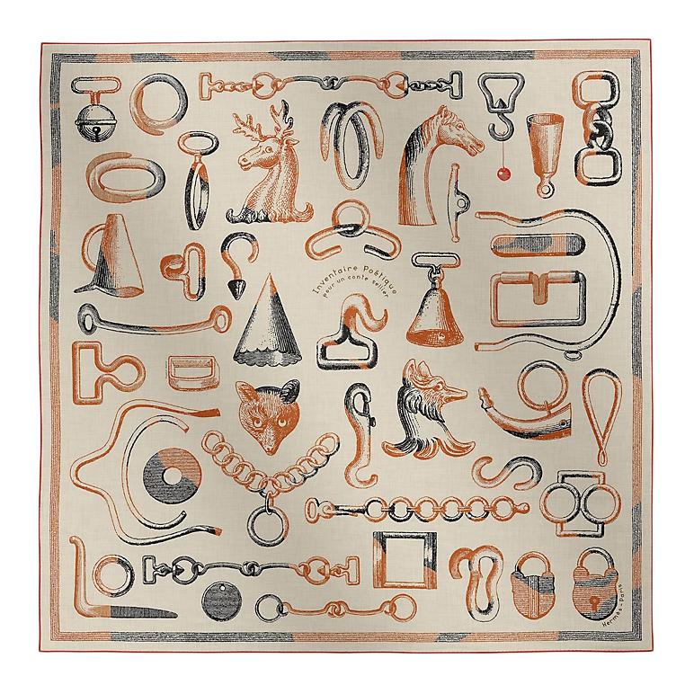 HERMES Кашемировая шаль женская натурального цвета/коричневая/чёрная, Natural Color/Brown/Black 
HERMES Кашемировая шаль женская натурального цвета/коричневая/чёрная, Natural Color/Brown/Black