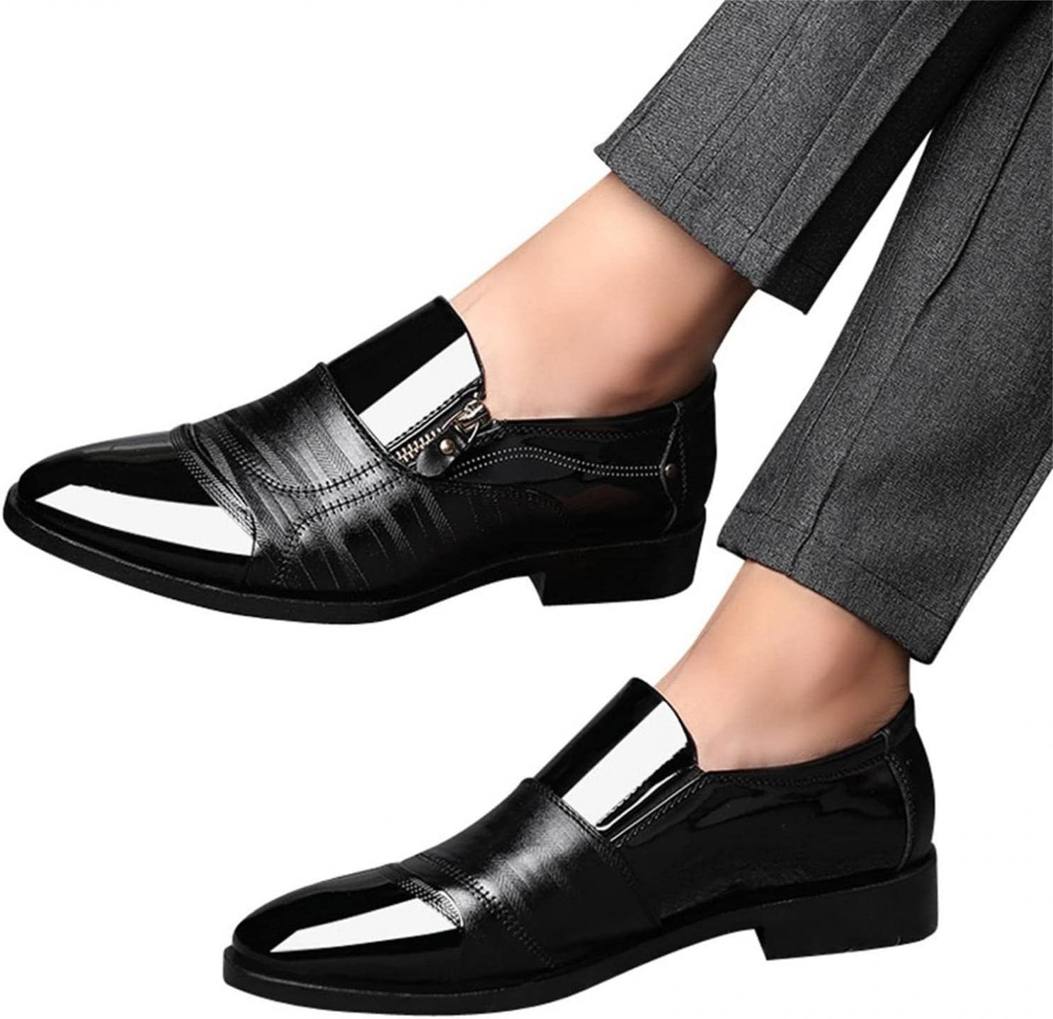 Мужские туфли-оксфорды Hbeylia под смокинг из лакированной кожи с шнуровкой, формальные бизнес-туфли, классические модные туфли с закрытым заостренным носком, кожаные туфли-оксфорды с крыльями для мужчин, для офиса, работы и свадьбы, черный
Мужские туфли-оксфорды Hbeylia под смокинг из лакированной кожи с шнуровкой, формальные бизнес-туфли, классические модные туфли с закрытым заостренным носком, кожаные туфли-оксфорды с крыльями для мужчин, для офиса, работы и свадьбы, черный