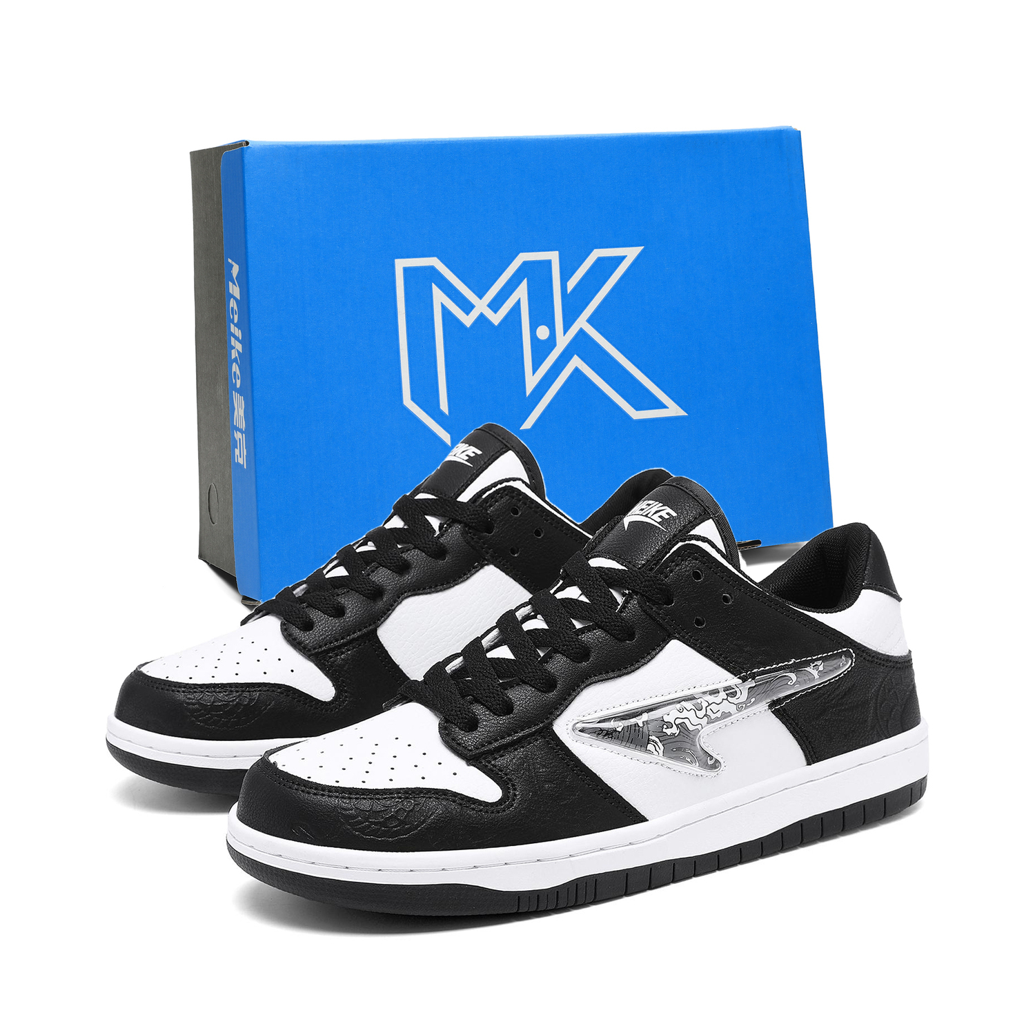 MEIKE Антискользящие износостойкие низкие скейтерские кроссовки унисекс черно-белые (коробка), цвет Black White (Box)
MEIKE Антискользящие износостойкие низкие скейтерские кроссовки унисекс черно-белые (коробка), цвет Black White (Box)