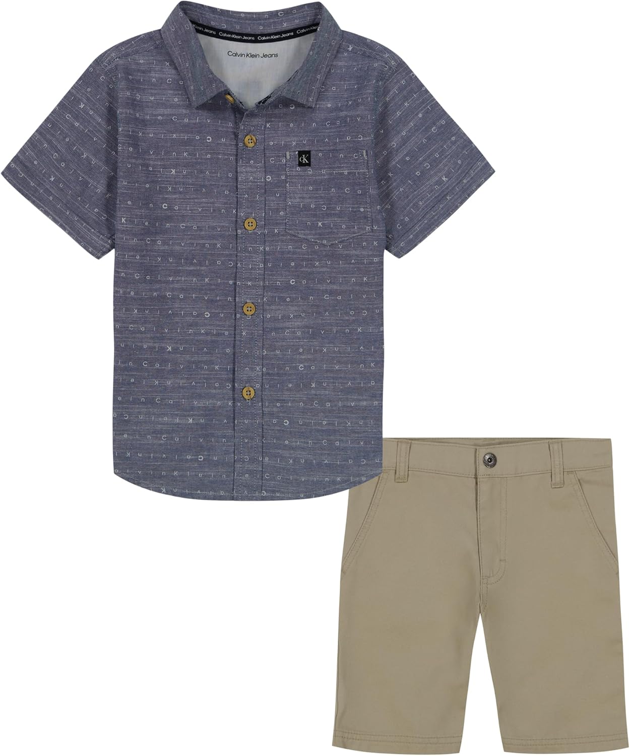 Комплект из двух тканых шорт Calvin Klein для мальчиков, Chambray / Khaki
Комплект из двух тканых шорт Calvin Klein для мальчиков, Chambray / Khaki