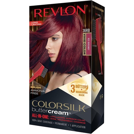 Colorsilk Buttercream All in One Роскошная краска для волос 36RB Красный бордовый яркий цвет Revlon
Colorsilk Buttercream All in One Роскошная краска для волос 36RB Красный бордовый яркий цвет Revlon