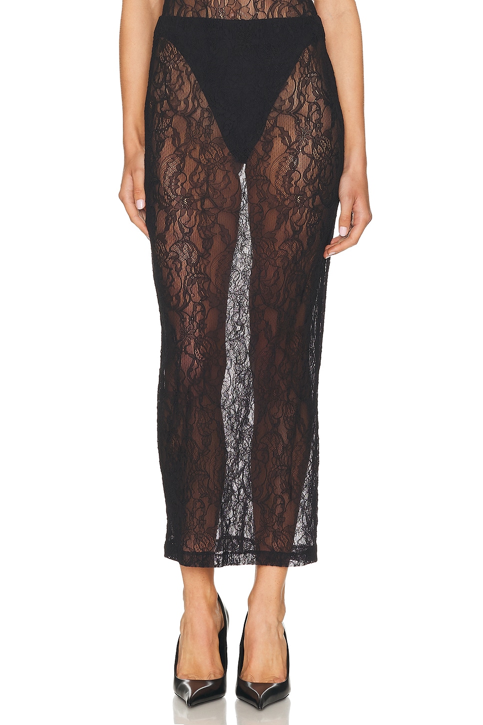 Кружевная юбка-труба Wardrobe.Nyc, Black 
Кружевная юбка-труба Wardrobe.Nyc, Black