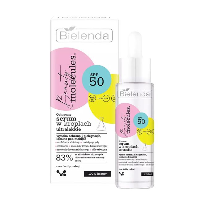 Молекулы красоты spf50 ультралегкая сыворотка для лица Bielenda, 30 мл
Молекулы красоты spf50 ультралегкая сыворотка для лица Bielenda, 30 мл