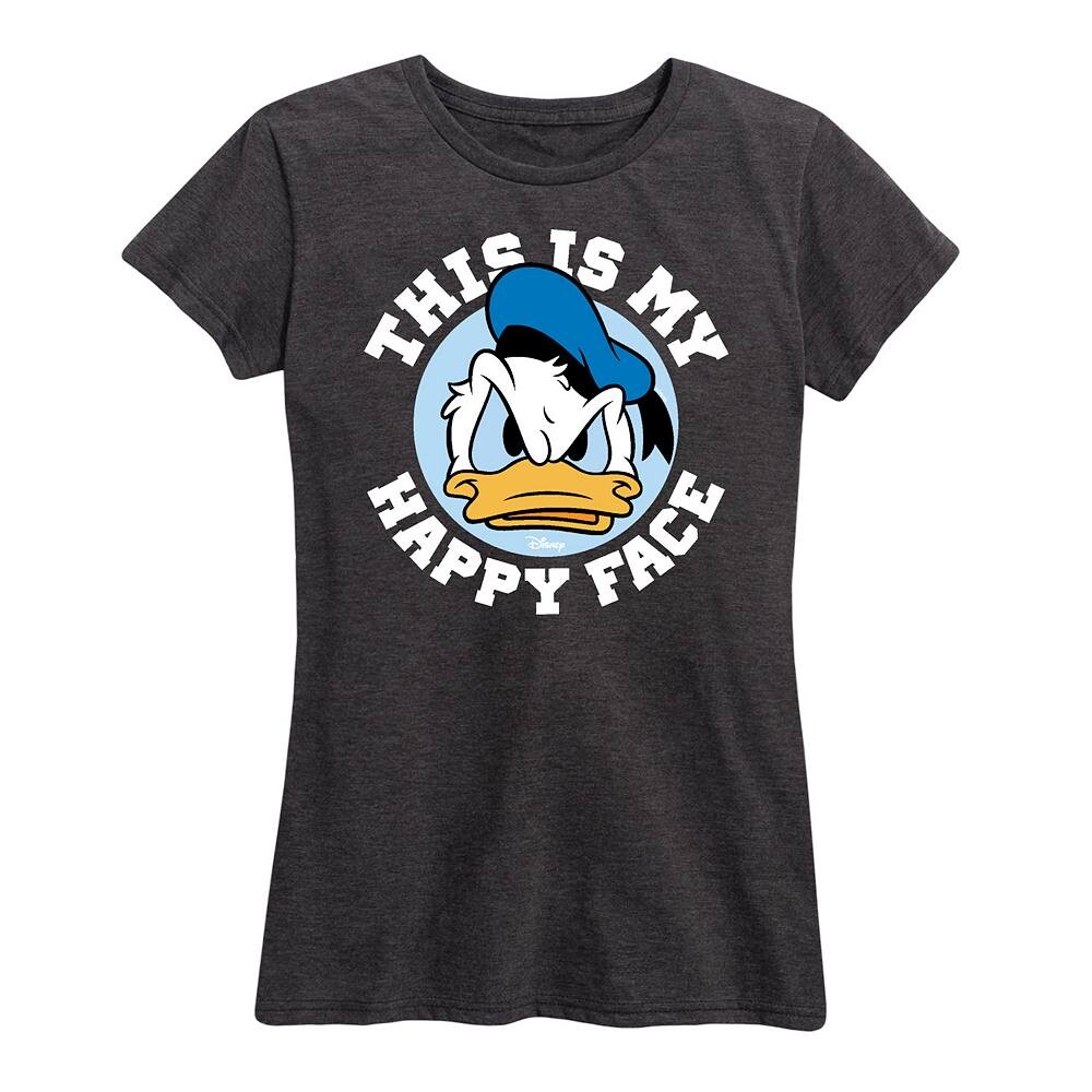 Женская футболка с рисунком This Is My Happy Face Disney's Donald Duck, цвет Heather Charcoal
Женская футболка с рисунком This Is My Happy Face Disney's Donald Duck, цвет Heather Charcoal