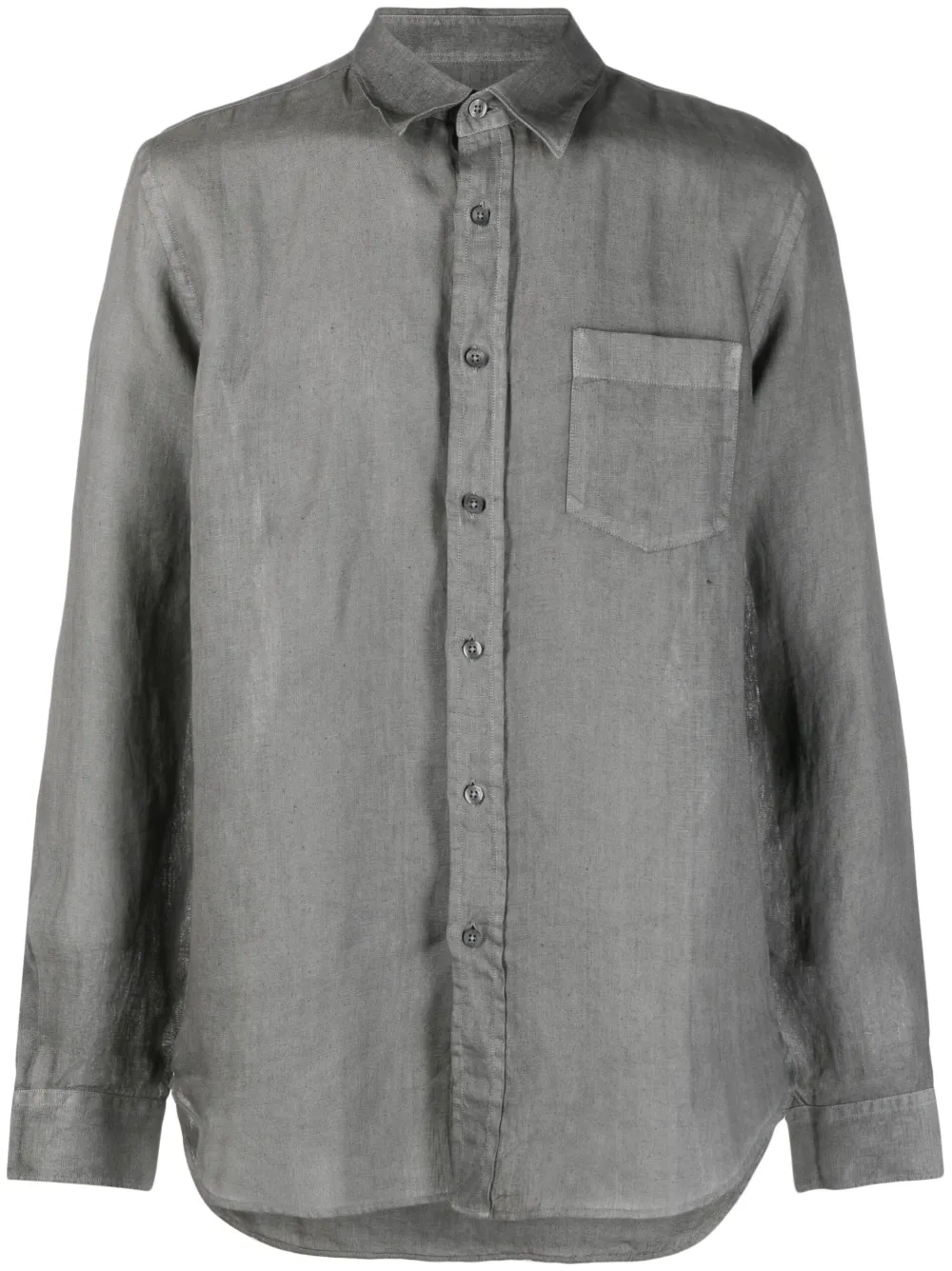 Льняная рубашка на пуговицах 120% Lino, серый
Льняная рубашка на пуговицах 120% Lino, серый