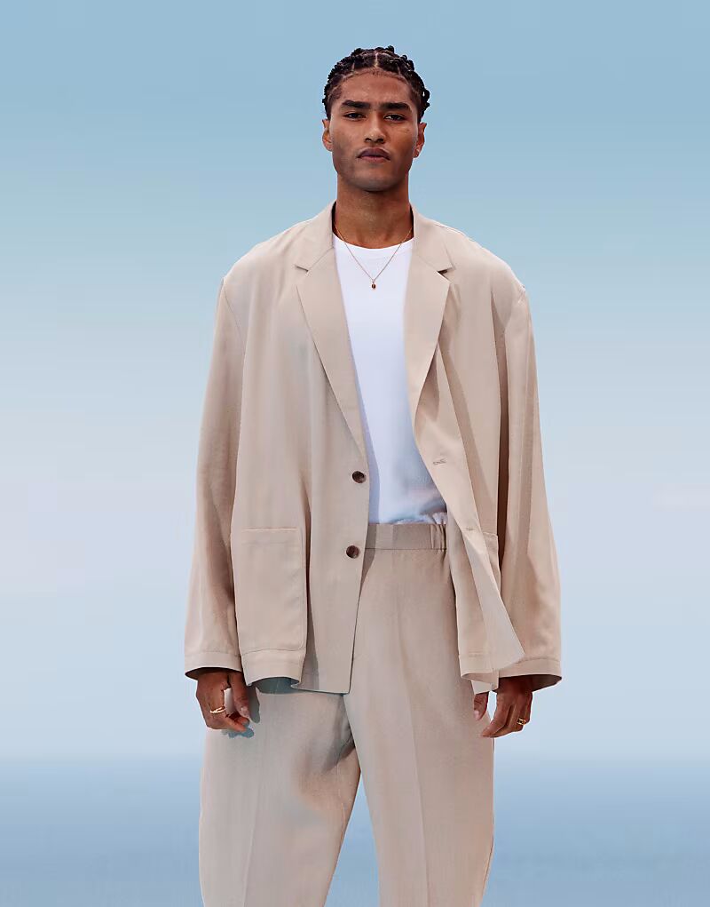 Свободный легкий пиджак цвета «песок» Asos Design
Свободный легкий пиджак цвета «песок» Asos Design