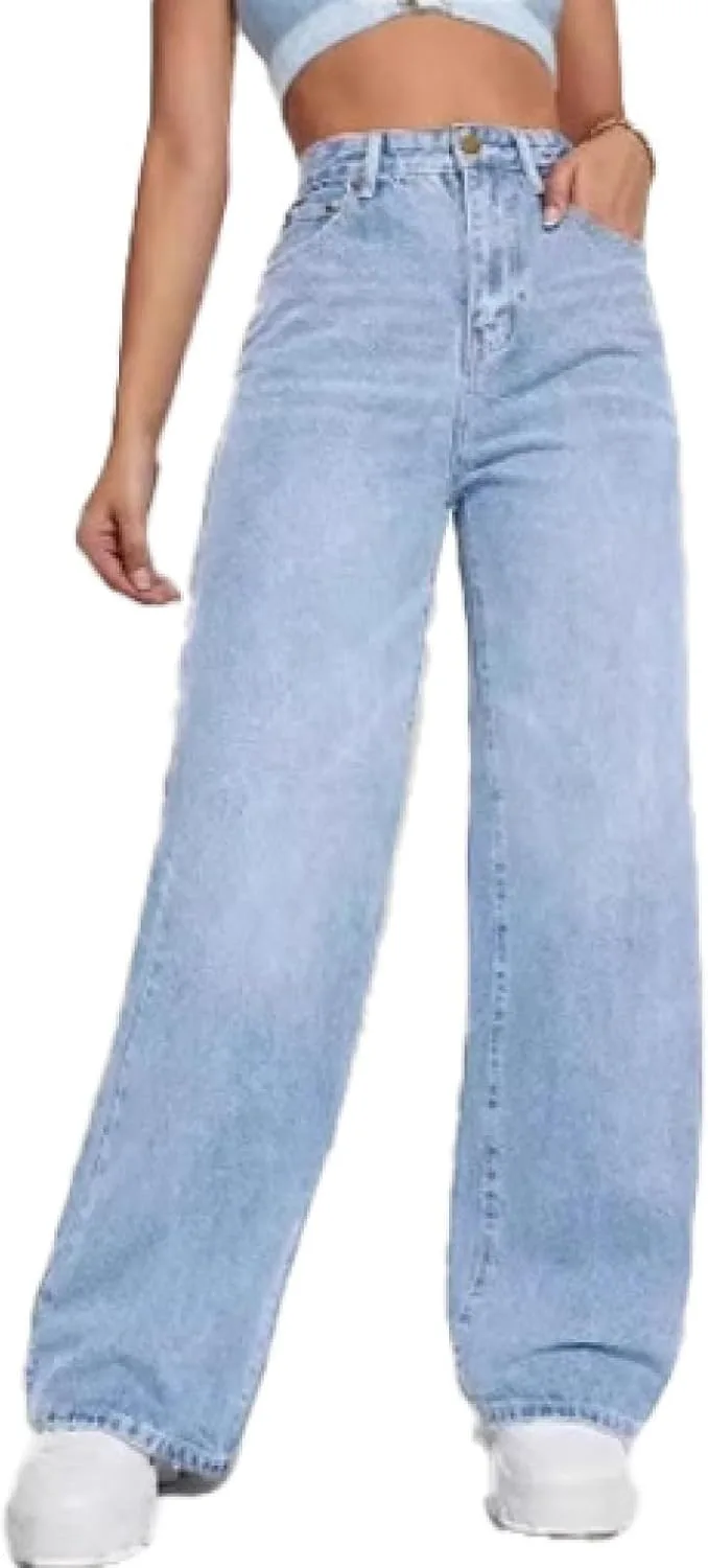 Высокие джинсы для женщин Wide Leg Straight Leg Denim Pants Loose Vintage Black Wash 90s Y2K
Высокие джинсы для женщин Wide Leg Straight Leg Denim Pants Loose Vintage Black Wash 90s Y2K