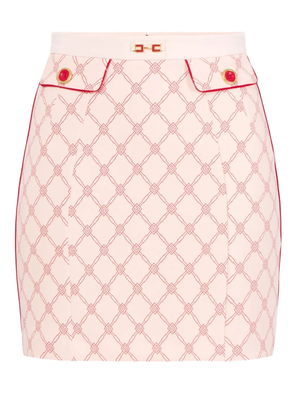 Мини-юбка из крепа с геометрическим принтом Elisabetta Franchi, розовый
Мини-юбка из крепа с геометрическим принтом Elisabetta Franchi, розовый