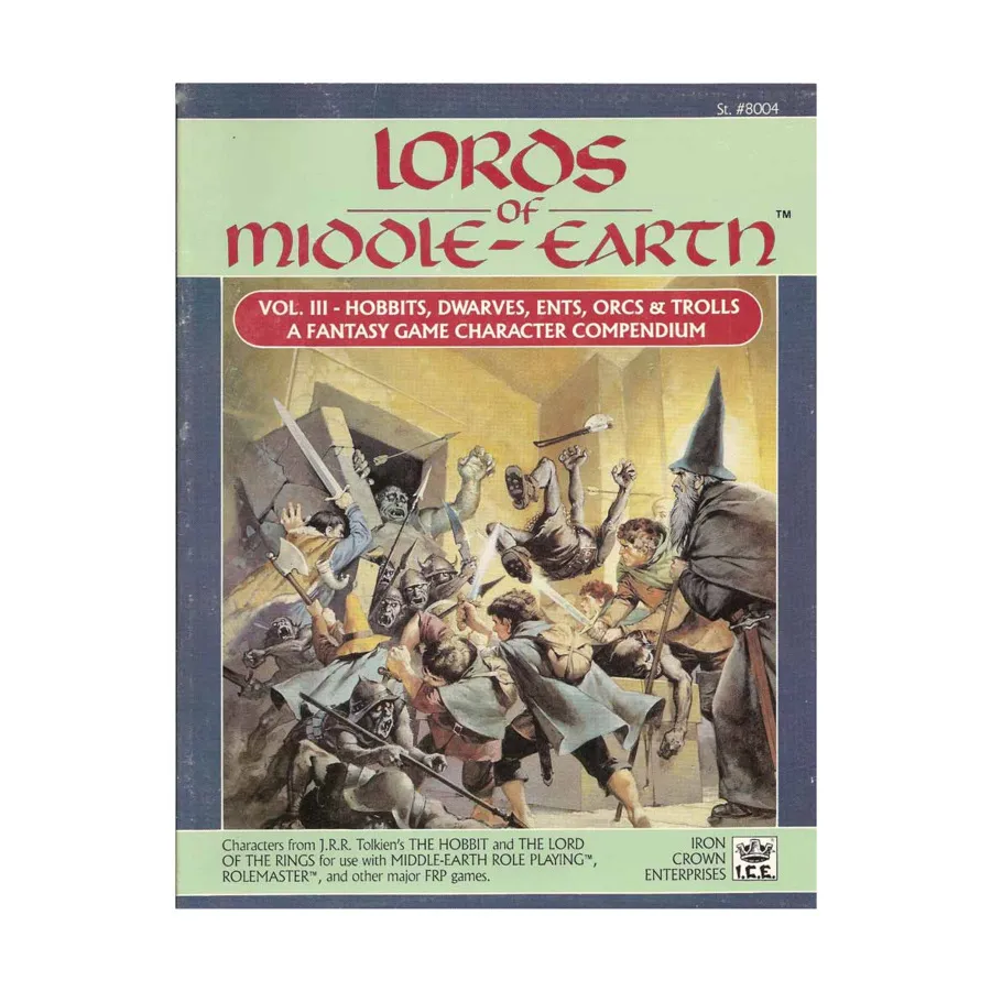 Lords of Middle-Earth #3 - Hobbits, Dwarves, Ents, Orcs & Trolls, Middle-Earth Role Playing (MERP) (1st Edition) - Core Books & Supplements, мягкая обложка
Lords of Middle-Earth #3 - Hobbits, Dwarves, Ents, Orcs & Trolls, Middle-Earth Role Playing (MERP) (1st Edition) - Core Books & Supplements, мягкая обложка