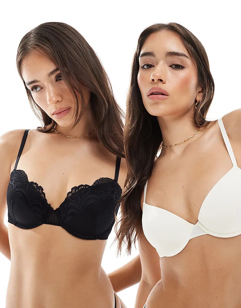 Dorina Emersyn, 2 пары лёгких бюстгальтеров-полуторинок с подушечками, цвет: чёрный/цвет слоновой кости
Dorina Emersyn, 2 пары лёгких бюстгальтеров-полуторинок с подушечками, цвет: чёрный/цвет слоновой кости