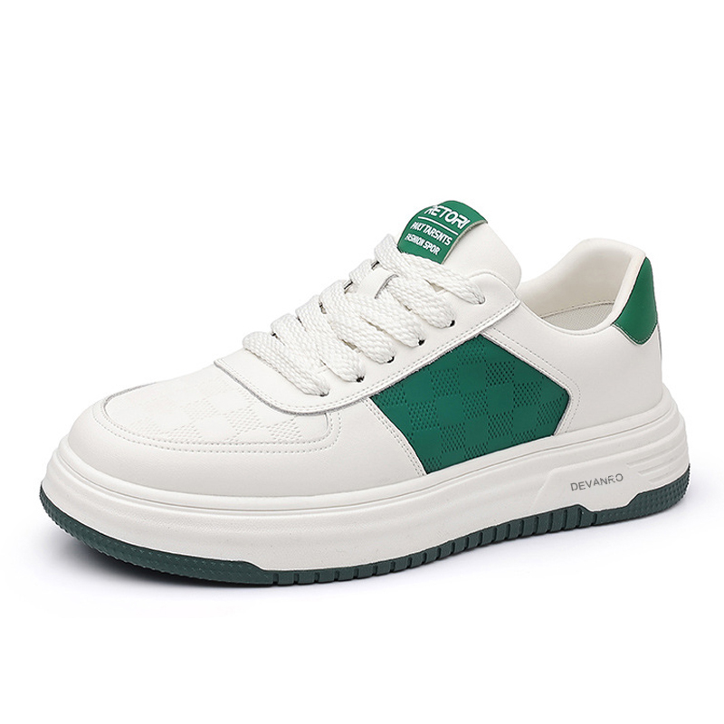 Devanro Скользоустойчивые легкие дышащие мужские скейтерские кеды низкие бело-зеленые, цвет White Green
Devanro Скользоустойчивые легкие дышащие мужские скейтерские кеды низкие бело-зеленые, цвет White Green