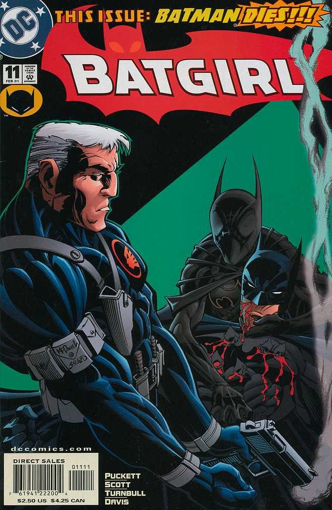 "Batman Dies!!!" (Batgirl, Issue #11) (DC Comics)
"Batman Dies!!!" (Batgirl, Issue #11) (DC Comics)