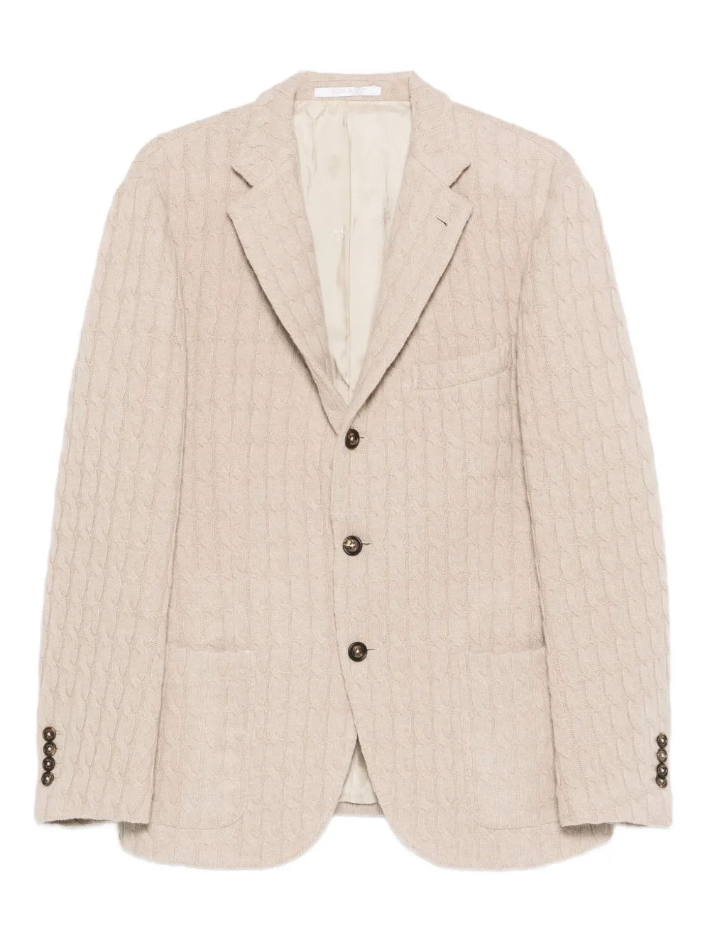 Однобортный пиджак фактурной вязки Eleventy, бежевый
Однобортный пиджак фактурной вязки Eleventy, бежевый