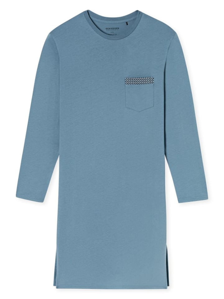 Мужская ночная рубашка графитового цвета Schiesser
Мужская ночная рубашка графитового цвета Schiesser