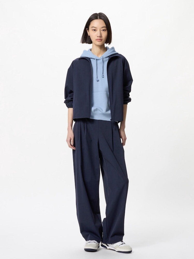 Ультраэластичные широкие брюки Uniqlo, синий 
Ультраэластичные широкие брюки Uniqlo, синий