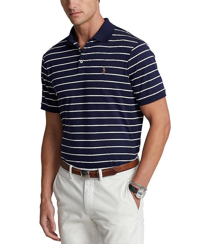 Рубашка поло классического кроя в полоску с короткими рукавами Polo Ralph Lauren, синий
Рубашка поло классического кроя в полоску с короткими рукавами Polo Ralph Lauren, синий