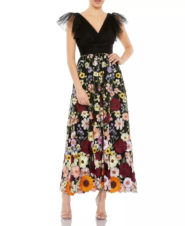 Платье А-силуэта с вышитыми присборенными рукавами-крылышками Mac Duggal, мультиколор
Платье А-силуэта с вышитыми присборенными рукавами-крылышками Mac Duggal, мультиколор