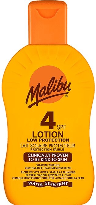 Malibu, Lotion Protection, Защитный лосьон SPF4, 200 мл
Malibu, Lotion Protection, Защитный лосьон SPF4, 200 мл