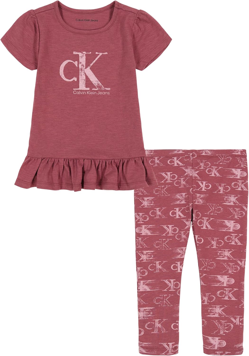 Комплект из 2 предметов туника и леггинсы Calvin Klein для девочек, Crushed Berry / Dawn Pink
Комплект из 2 предметов туника и леггинсы Calvin Klein для девочек, Crushed Berry / Dawn Pink