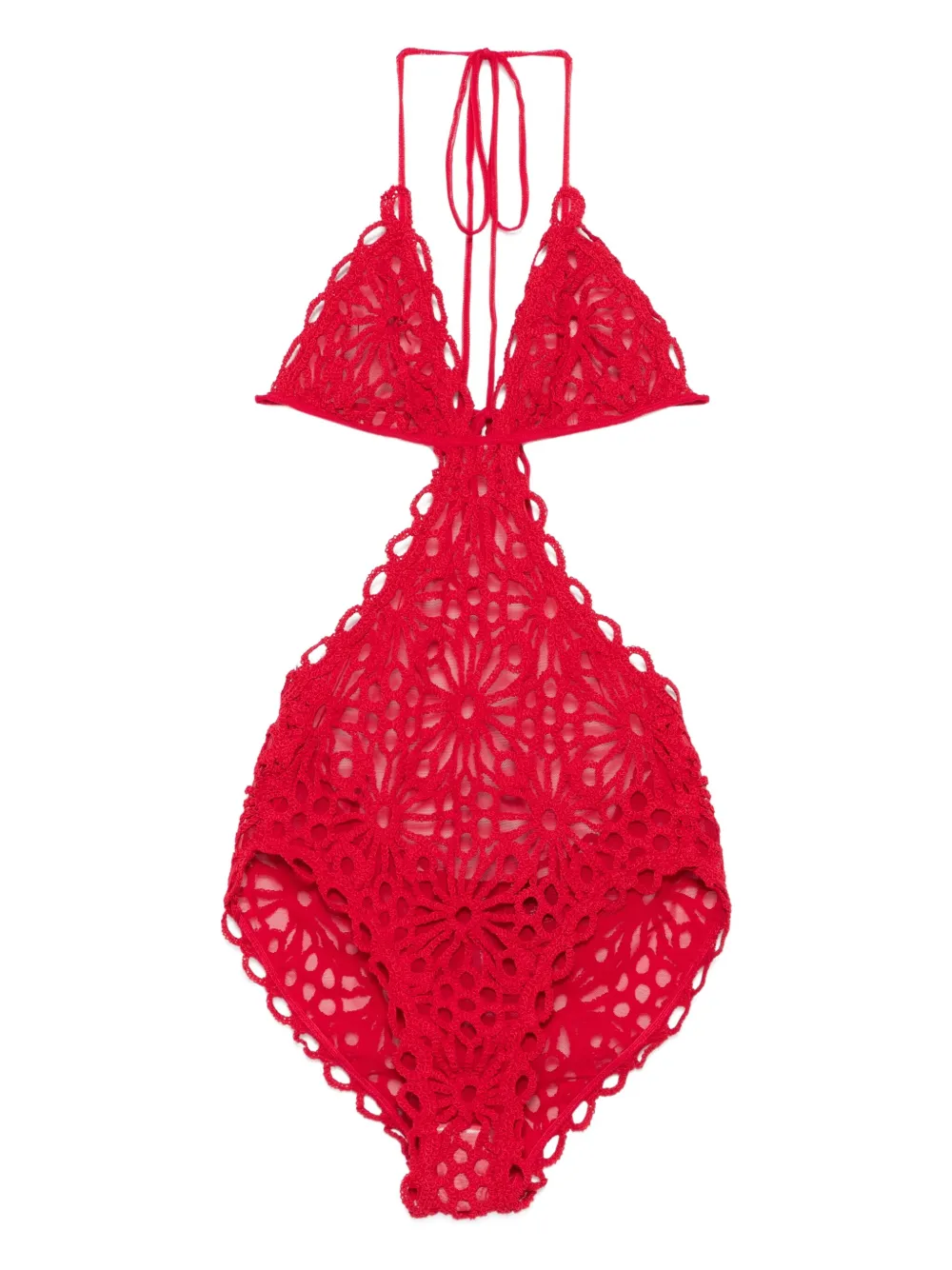 Купальник с цветочным кружевом Norma Kamali, красный
Купальник с цветочным кружевом Norma Kamali, красный
