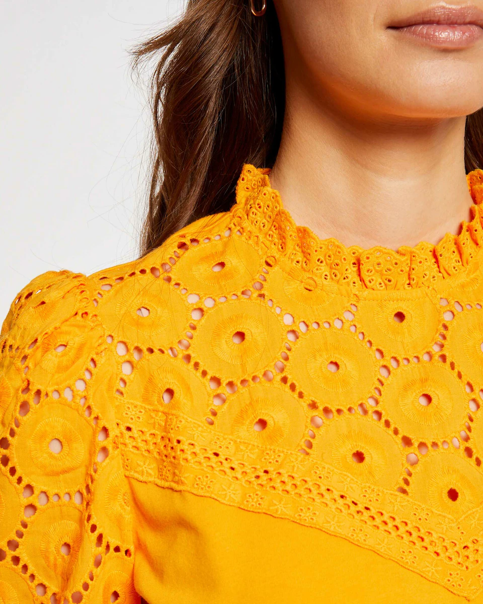 Женская футболка с коротким рукавом и вышивкой Morgan, оранжевый
Женская футболка с коротким рукавом и вышивкой Morgan, оранжевый