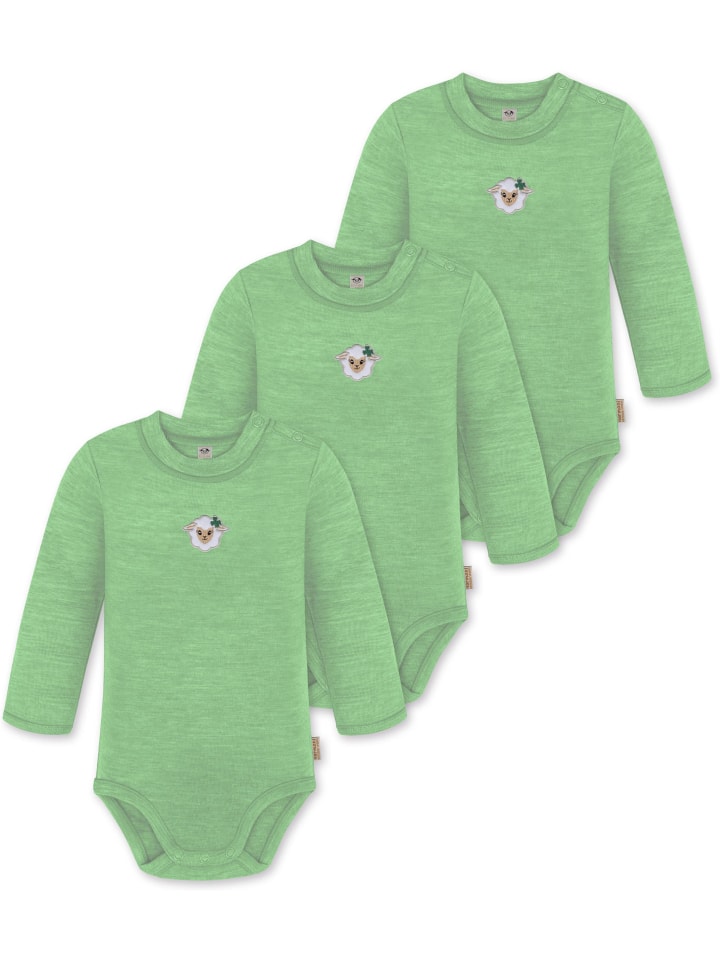 Normani Outdoor Sports Комплект из 3 детских боди с длинными рукавами из мериносовой шерсти, цвет туай, зеленый
Normani Outdoor Sports Комплект из 3 детских боди с длинными рукавами из мериносовой шерсти, цвет туай, зеленый