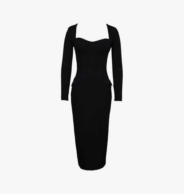 Платье-Миди Ella с длинными рукавами из эластичной ткани House Of Cb, черный
Платье-Миди Ella с длинными рукавами из эластичной ткани House Of Cb, черный
