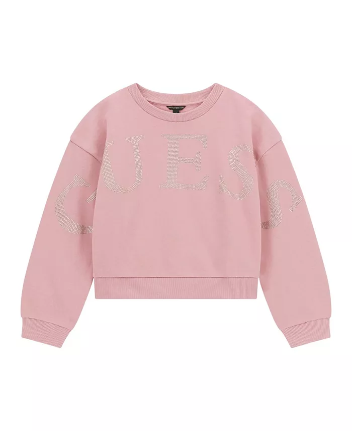 Детская оверсайз толстовка с круглым вырезом для девочек 7-16 лет Guess, розовый
Детская оверсайз толстовка с круглым вырезом для девочек 7-16 лет Guess, розовый