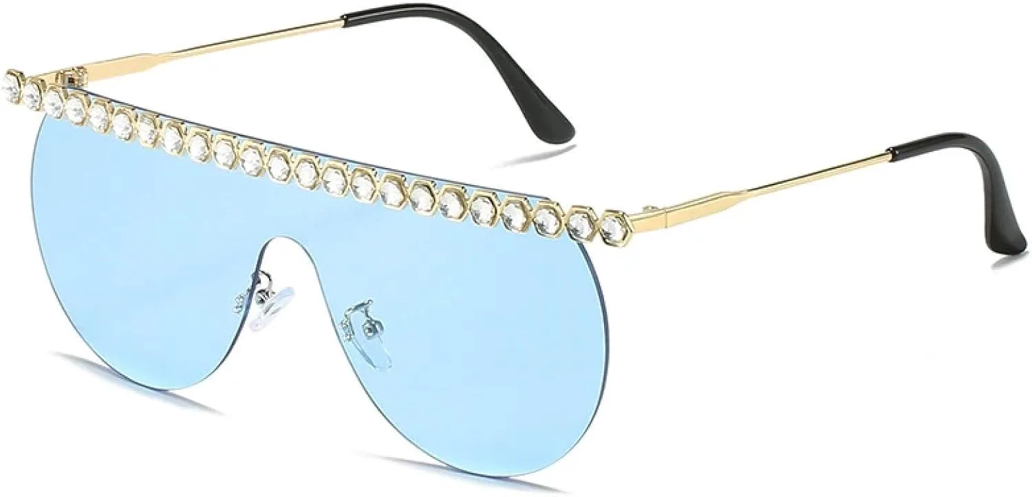 Модные роскошные солнцезащитные очки без оправы для женщин, винтажные очки со стразами, уличная фотография, защита от ультрафиолета UV400 TKKTLLT, Gold Blue
Модные роскошные солнцезащитные очки без оправы для женщин, винтажные очки со стразами, уличная фотография, защита от ультрафиолета UV400 TKKTLLT, Gold Blue