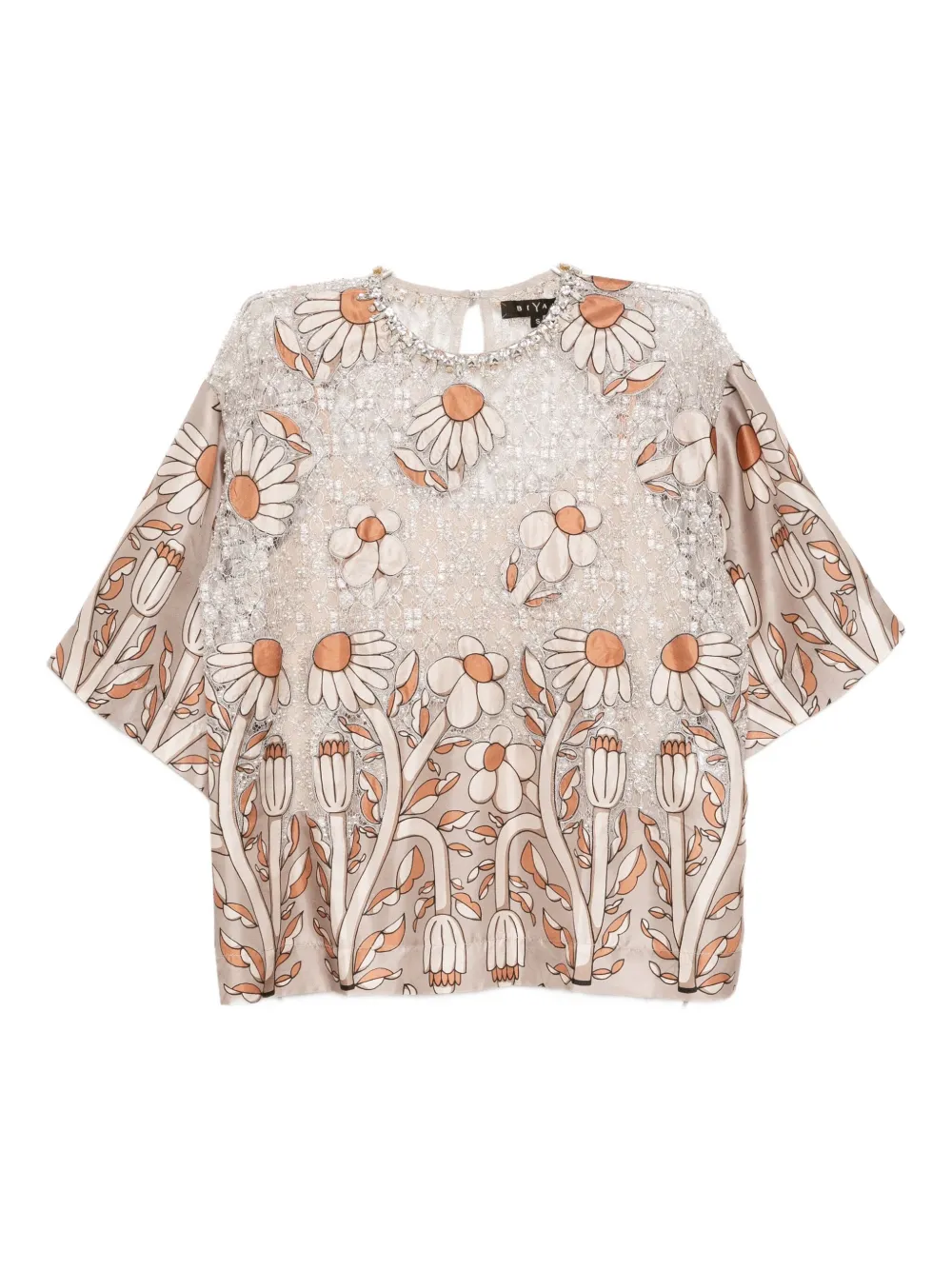 Топ с цветочным принтом Biyan, нейтральный
Топ с цветочным принтом Biyan, нейтральный