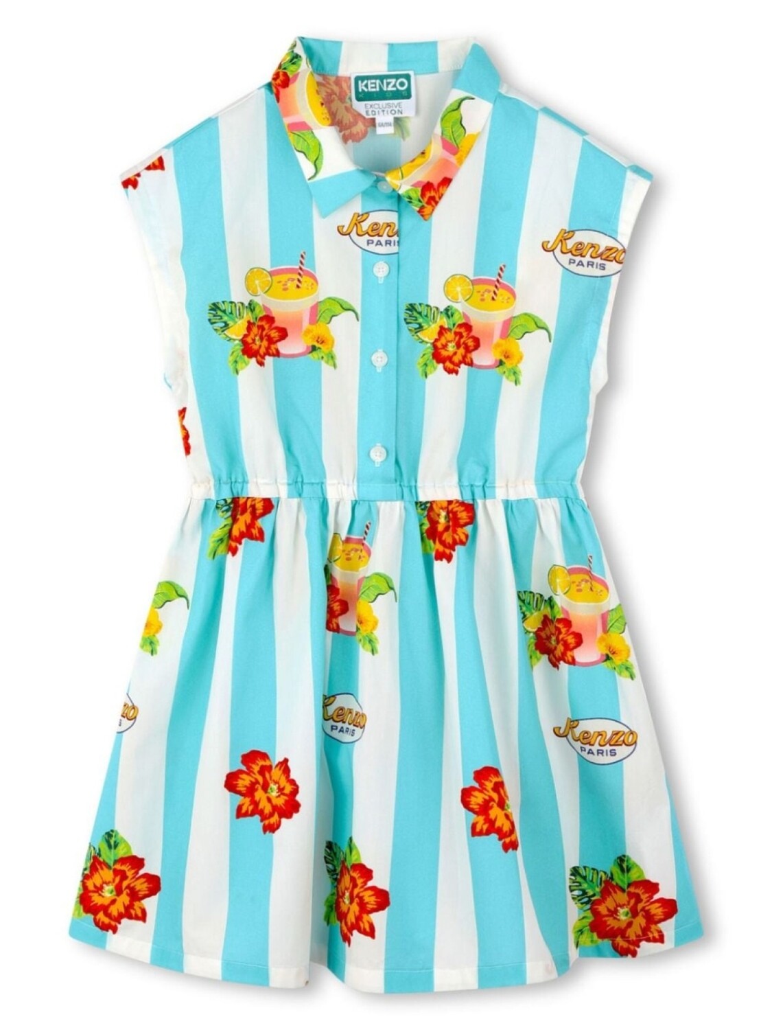 Kenzo Kids платье с цветочным принтом, белый
Kenzo Kids платье с цветочным принтом, белый