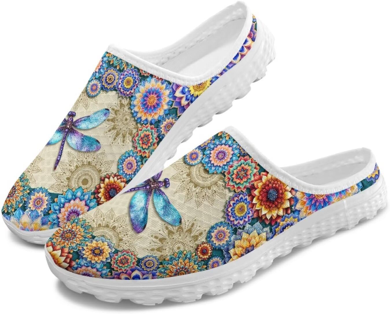 Женские легкие тапочки с сетчатым верхом и закрытым носком, удобные для ленивого ношения, модные кроссовки для прогулок Tomeusey, Boho Flower Dragonfly
Женские легкие тапочки с сетчатым верхом и закрытым носком, удобные для ленивого ношения, модные кроссовки для прогулок Tomeusey, Boho Flower Dragonfly