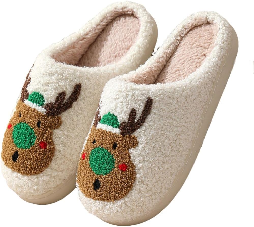 Рождественские тапочки с оленями для женщин и мужчин, мягкие плюшевые, удобные, теплые и пушистые, красный лось, Санта-Клаус, домашние и тапочки, легкая надевка, рождественские подарки Hi-Y2Kgirls
Рождественские тапочки с оленями для женщин и мужчин, мягкие плюшевые, удобные, теплые и пушистые, красный лось, Санта-Клаус, домашние и тапочки, легкая надевка, рождественские подарки Hi-Y2Kgirls