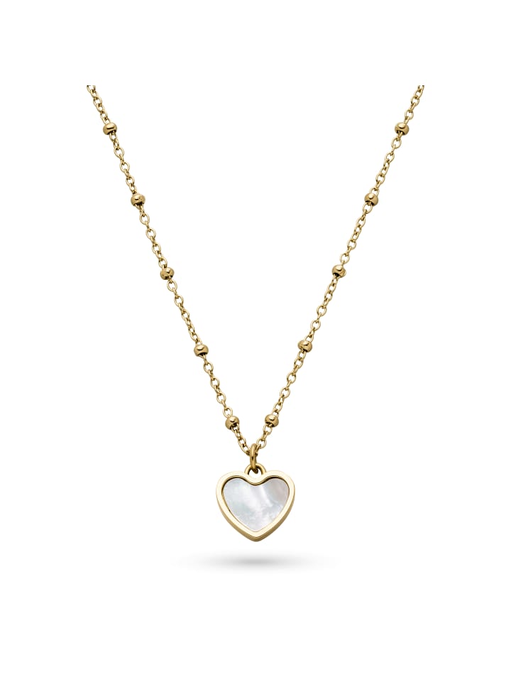 s.Oliver Колье в форме сердца с перламутровой вставкой в золоте
s.Oliver Колье в форме сердца с перламутровой вставкой в золоте
