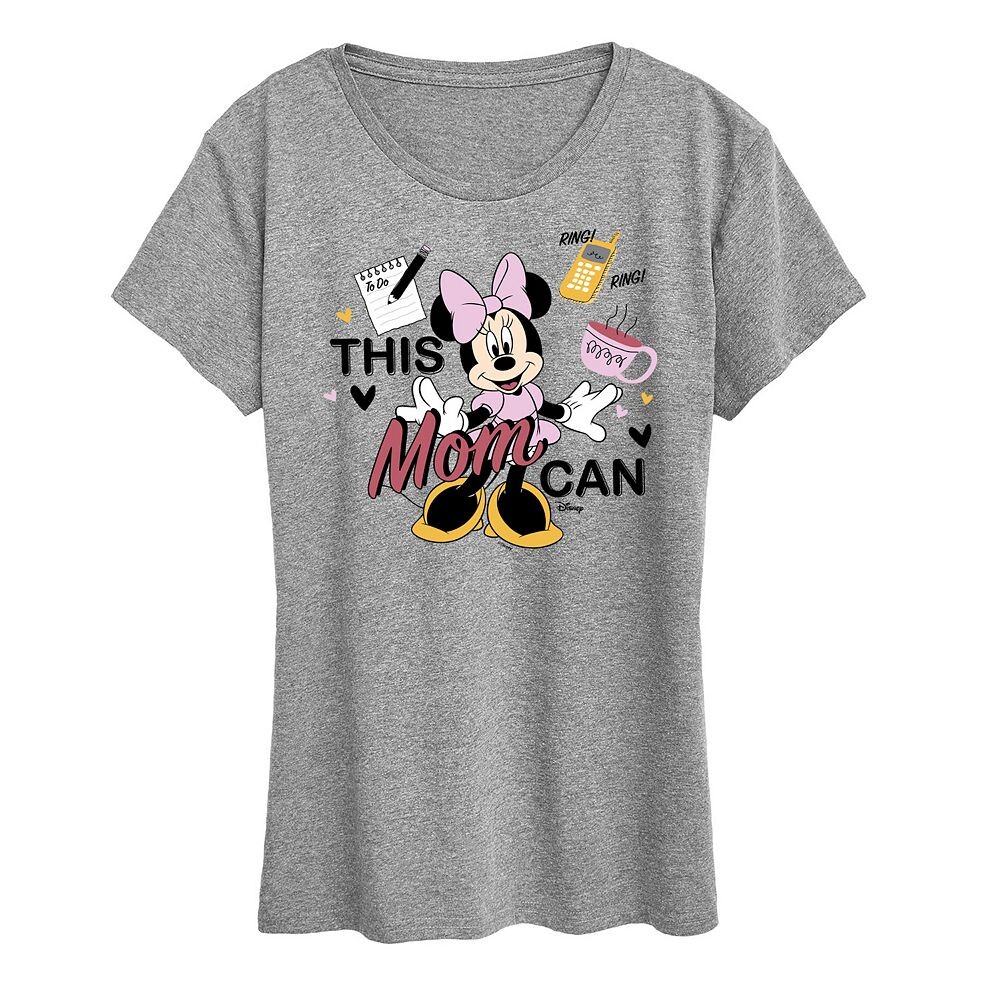 Женская футболка Disney's Minnie Mouse с рисунком This Mom Can, цвет Heather Gray
Женская футболка Disney's Minnie Mouse с рисунком This Mom Can, цвет Heather Gray