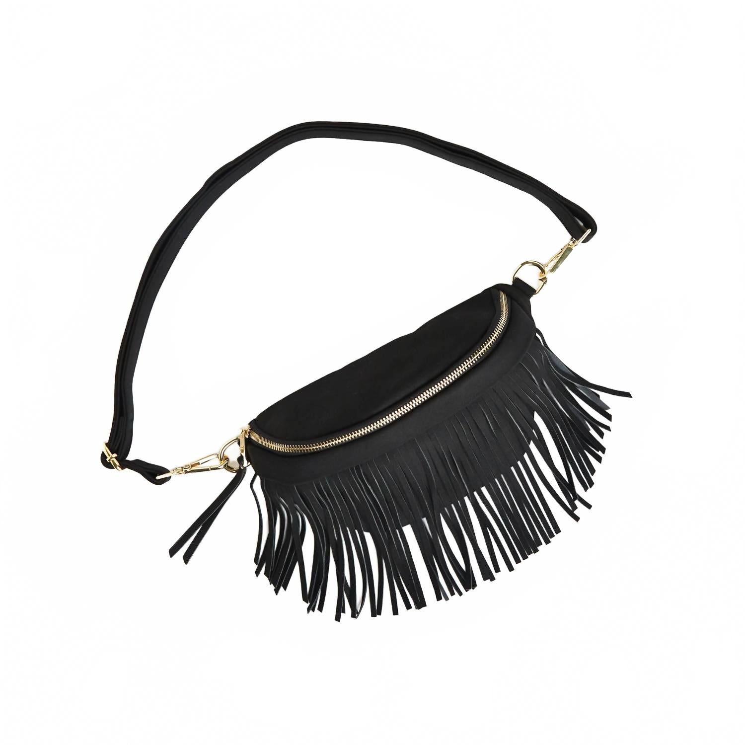THOMAS & LEE Company Женская поясная сумка со съемной бахромой, черная
THOMAS & LEE Company Женская поясная сумка со съемной бахромой, черная