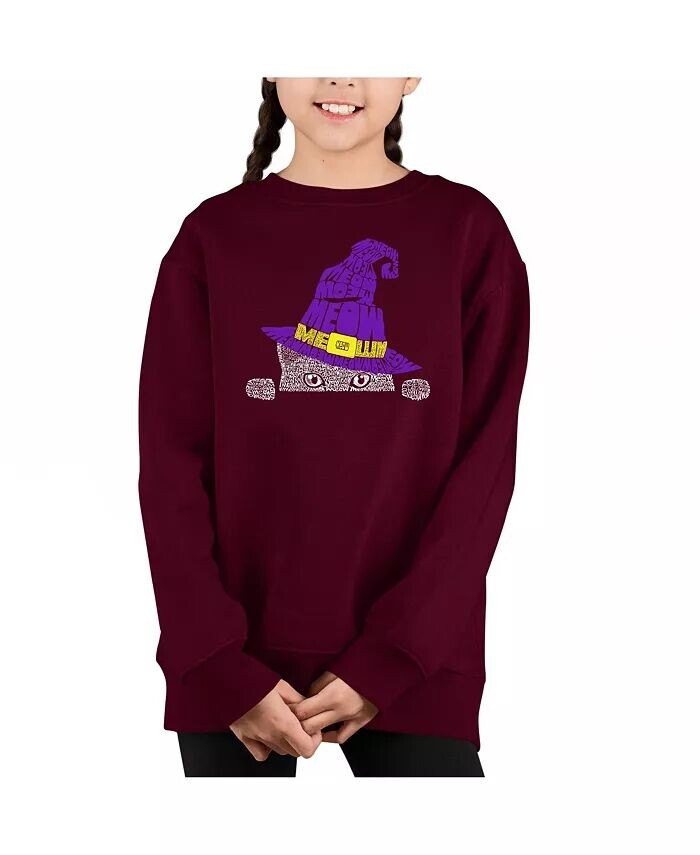 Толстовка с круглым вырезом для девочек Peeking Witch Cat Word Art LA Pop Art, красный
Толстовка с круглым вырезом для девочек Peeking Witch Cat Word Art LA Pop Art, красный