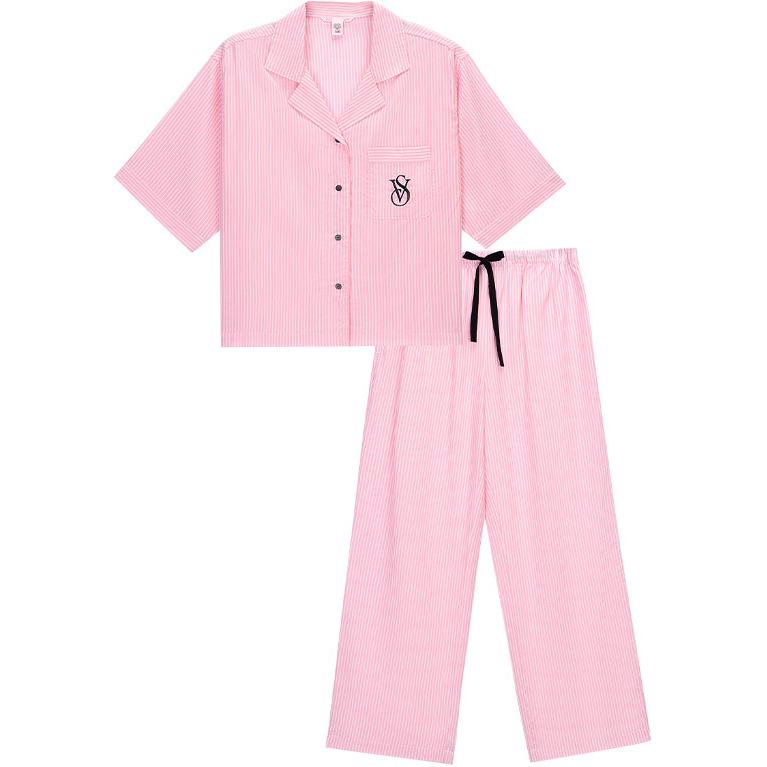 Victoria's Secret Пижамный комплект Women's Pink White Stripes
Victoria's Secret Пижамный комплект Women's Pink White Stripes
