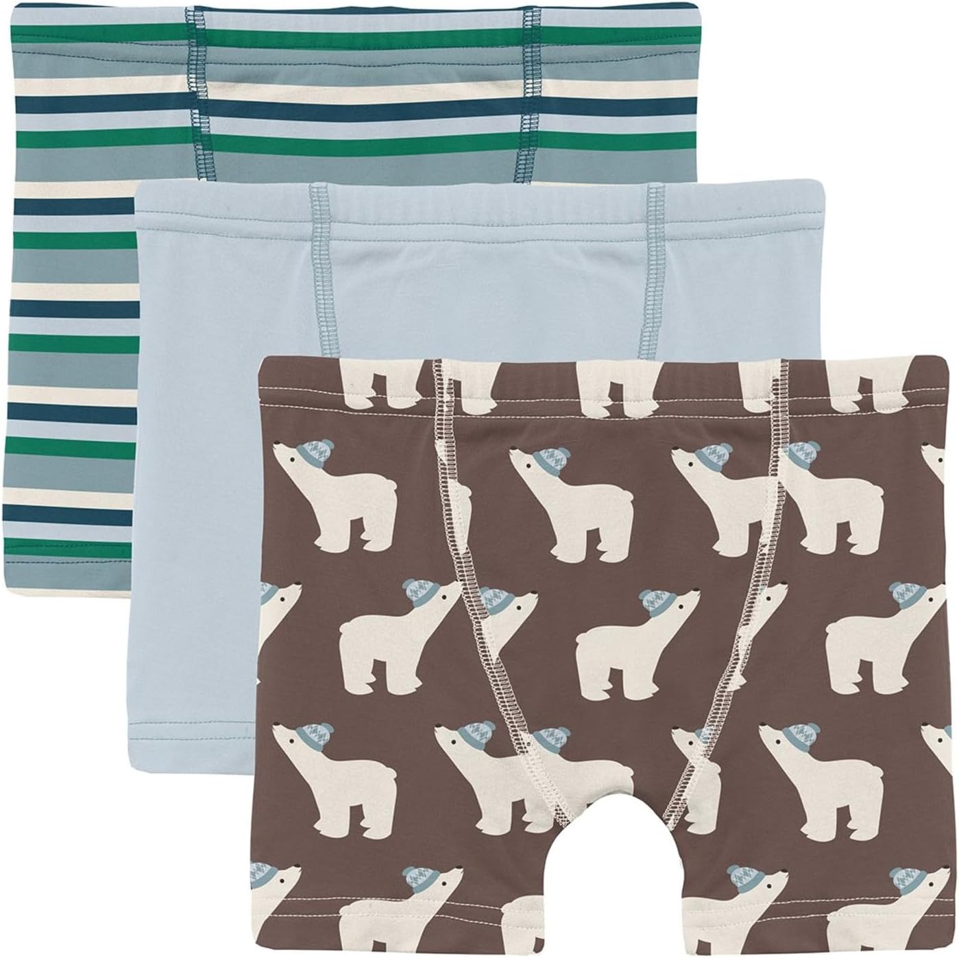 Боксеры Kickee Pants Kids Print Boxer Brief Set of 3, цвет Stormy Sea Stripe/Illusion Blue/Coffee Polar Bears
Боксеры Kickee Pants Kids Print Boxer Brief Set of 3, цвет Stormy Sea Stripe/Illusion Blue/Coffee Polar Bears