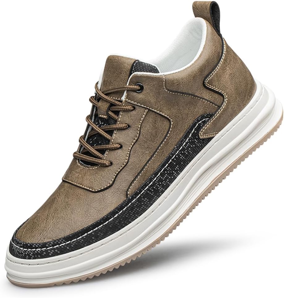 Мужская обувь на подъемной подошве, средние кожаные кроссовки с невидимым увеличением роста, модные высокие ботинки для мужчин Ygceeia, коричневый
Мужская обувь на подъемной подошве, средние кожаные кроссовки с невидимым увеличением роста, модные высокие ботинки для мужчин Ygceeia, коричневый