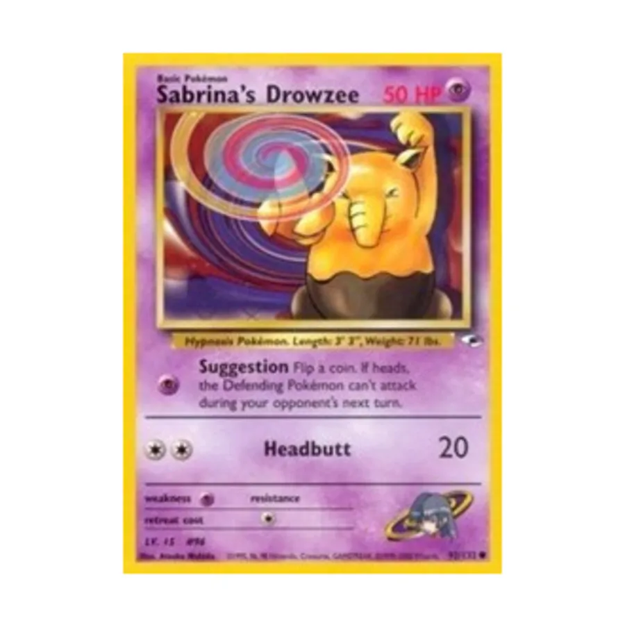 CCG Дроузи Сабрины (C) #92, Pokemon - Gym Heroes - Singles
CCG Дроузи Сабрины (C) #92, Pokemon - Gym Heroes - Singles