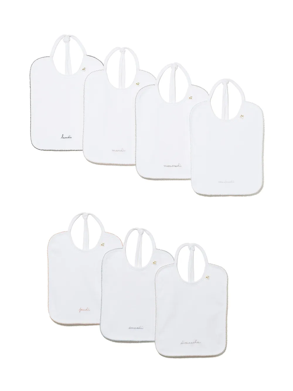 Комплект из семи нагрудников с вышивкой Bonpoint, белый
Комплект из семи нагрудников с вышивкой Bonpoint, белый