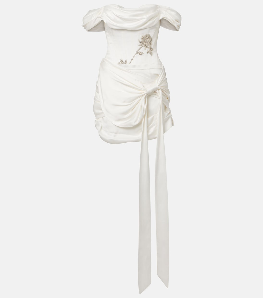 Мини-платье Paloma с драпировкой и бисером Clio Peppiatt, слоновая кость
Мини-платье Paloma с драпировкой и бисером Clio Peppiatt, слоновая кость