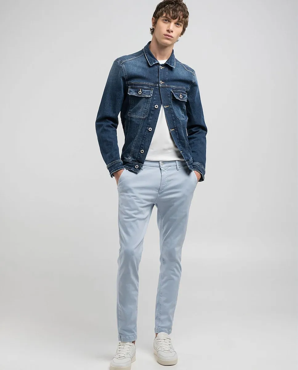 Мужские узкие джинсы чинос Replay, голубой
Мужские узкие джинсы чинос Replay, голубой