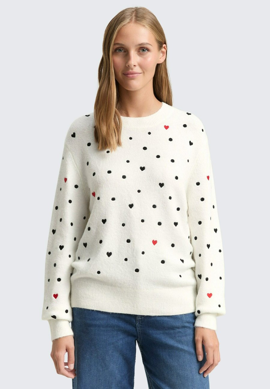 Джемпер TOM TAILOR DENIM COSY DOT, White/Black Dots And Hearts/White
Джемпер TOM TAILOR DENIM COSY DOT, White/Black Dots And Hearts/White