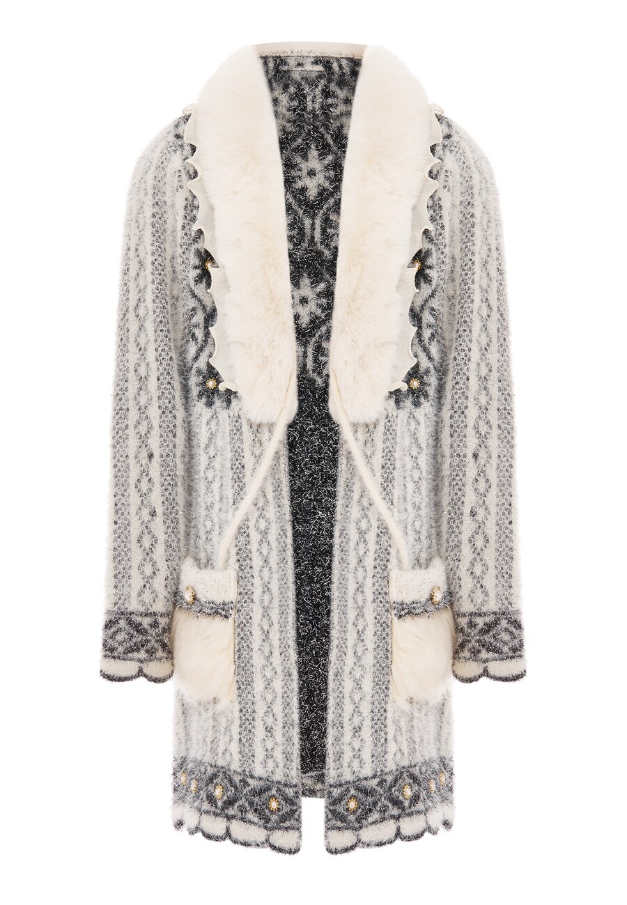 Вязаный кардиган faina, Wool White
Вязаный кардиган faina, Wool White